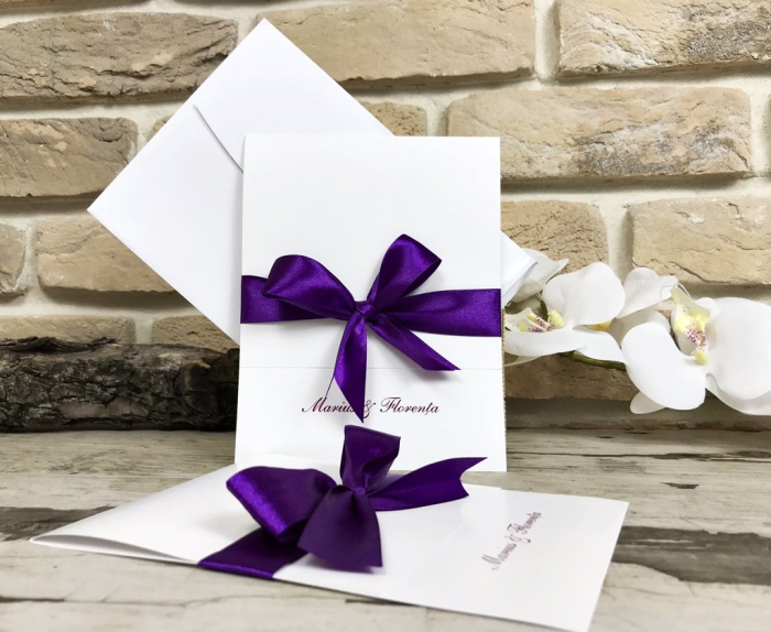 Invitatie Purple Wedding- M20 [2]