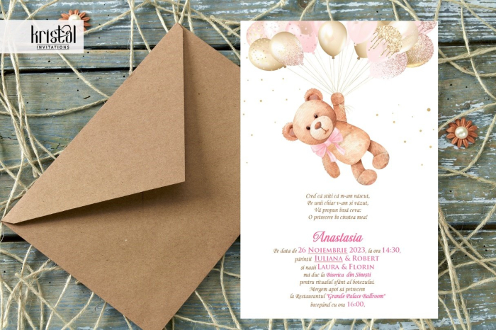 Invitatie - SWEET TEDDY ROZ [3]