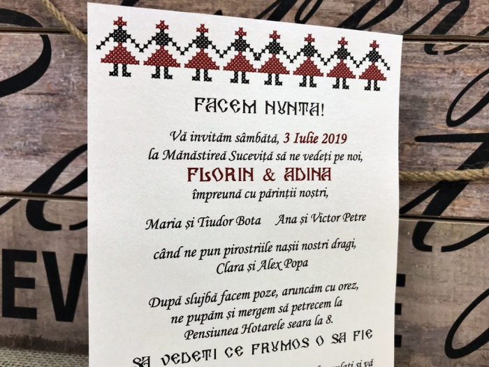 Invitatie TRADITIONALA (model craft) [5]