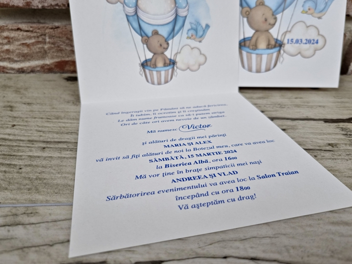 Invitatie - URSULET IN BALON [4]