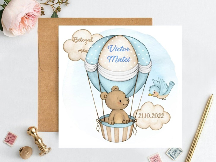 Invitatie - URSULET IN BALON [8]