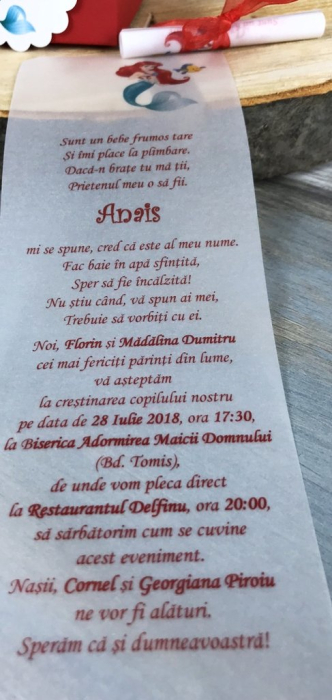 Invitatie vesela cu Micuta Sirena [4]
