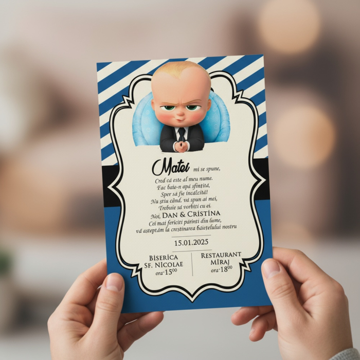 Invitatii botez BABY BOSS PM212 [1]