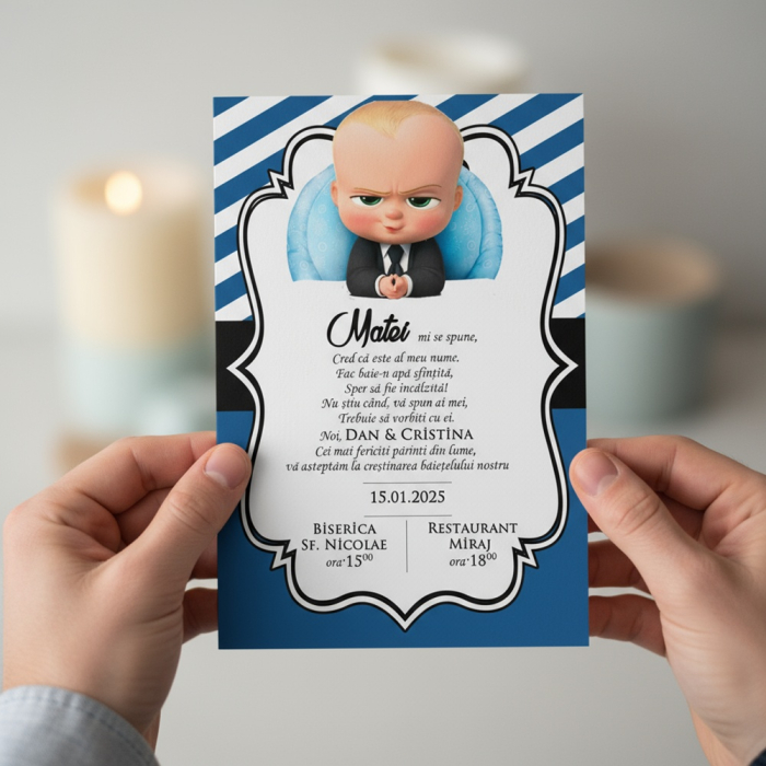 Invitatii botez BABY BOSS PM212 [2]