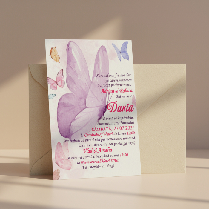 Invitatii botez Fluturi PM226 [8]