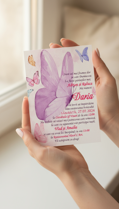 Invitatii botez Fluturi PM226 [4]