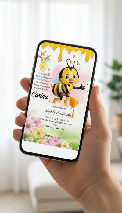 Invitatii botez papirus ALBINUTA PM219 [2]