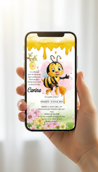 Invitatii botez papirus ALBINUTA PM219 [4]