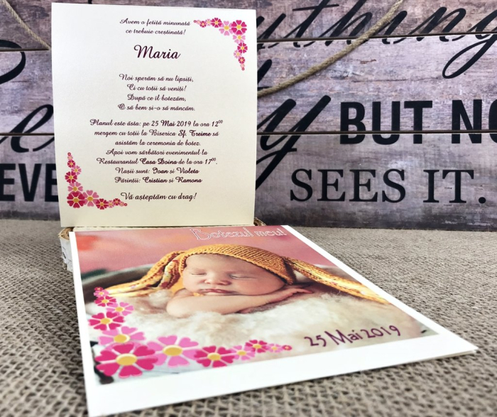 invitatii FOTO - (model crem perlat & plic craft) [2]