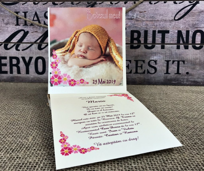 invitatii FOTO - (model crem perlat & plic craft) [3]