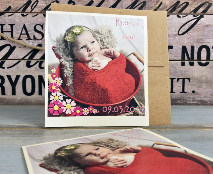 invitatii FOTO - (model crem perlat & plic craft) [5]