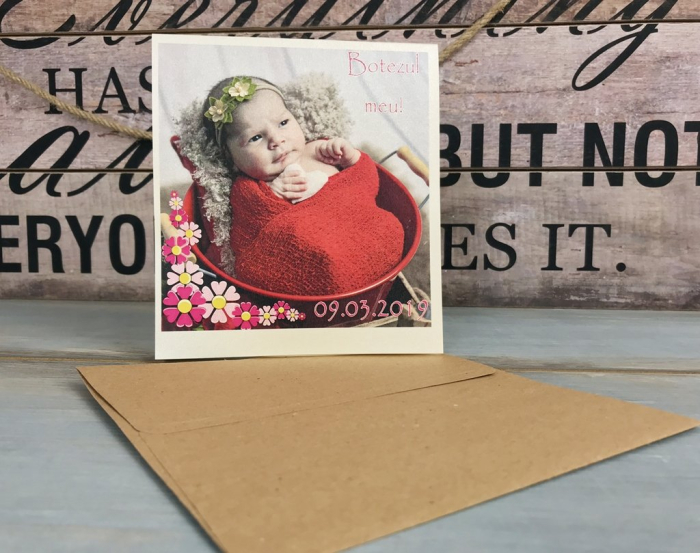 invitatii FOTO - (model crem perlat & plic craft) [4]