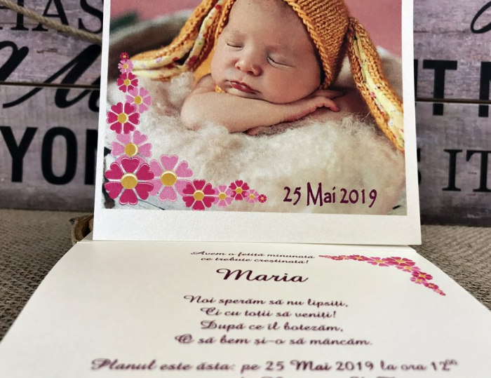 invitatii FOTO - (model crem perlat & plic craft) [6]