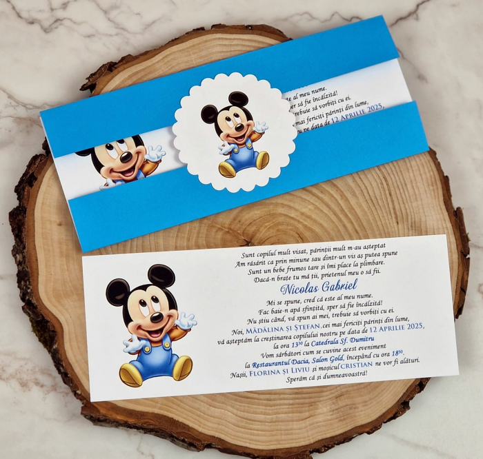 Invitatii MICKEY BABY (coperta albastra) [3]