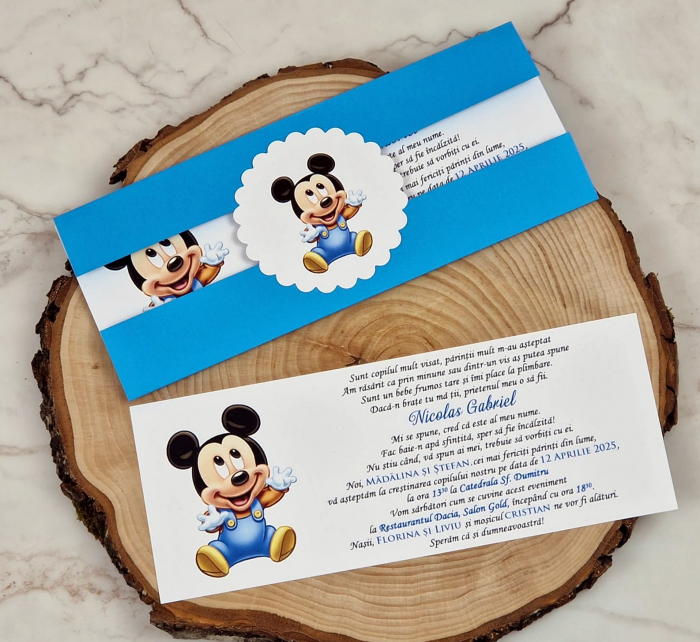 Invitatii MICKEY BABY (coperta albastra) [4]