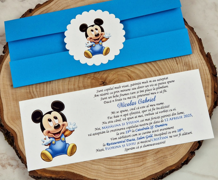 Invitatii MICKEY BABY (coperta albastra) [2]