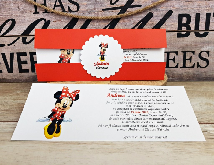 Invitatii MINNIE MOUSE (coperta rosie) [5]