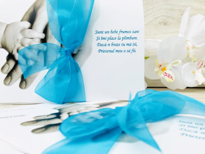 Invitatii NB cu fundita ALBASTRA [5]