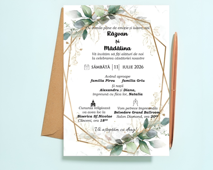 invitatiI nunta GREENERY PM129 [2]