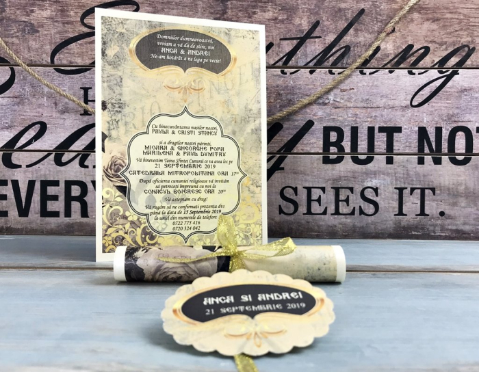 Invitatii nunta – PAPIRUS VINTAGE [6]
