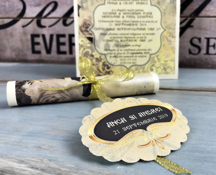 Invitatii nunta – PAPIRUS VINTAGE [4]