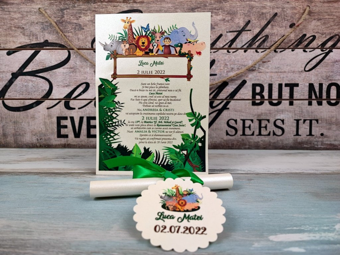 Invitatii papirus SAFARI PARTY [3]