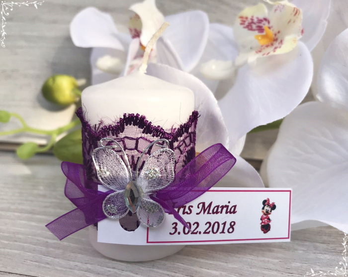 Lumanare purple (4cm x 9 cm) [2]
