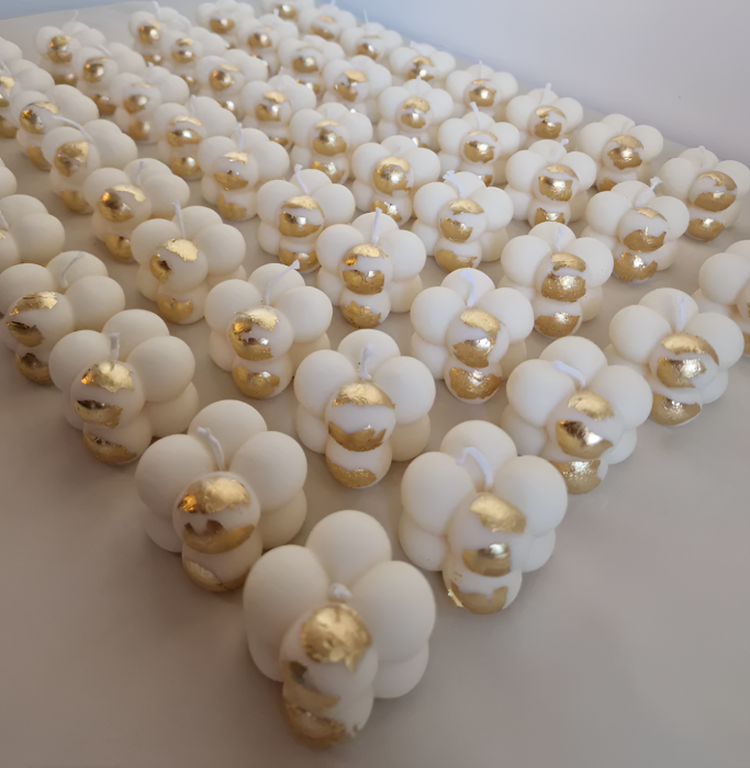 Marturii nunta LUMANARE BUBBLE (flori uscate & sigiliu) [2]