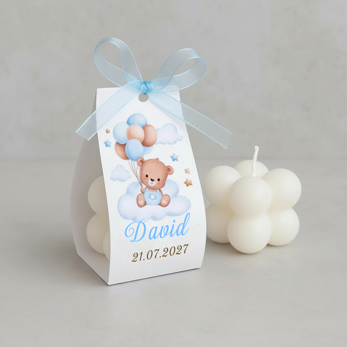 Marturii  botez LUMANARE BUBBLE (model ursulet) [3]