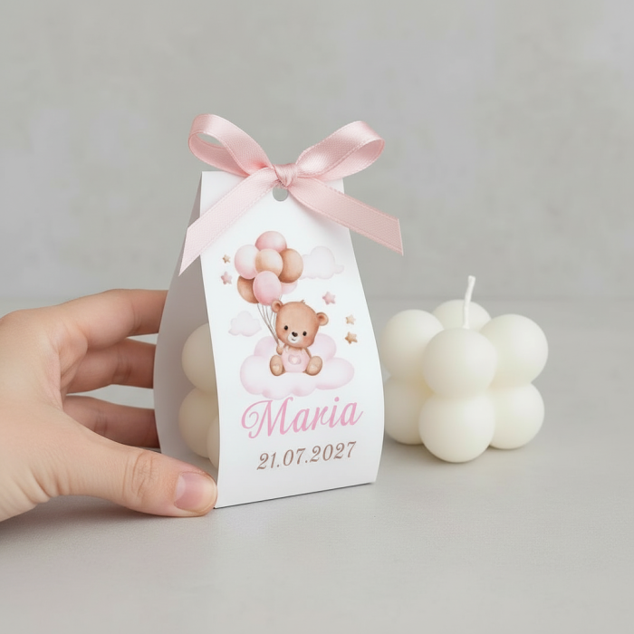 Marturii  botez LUMANARE BUBBLE (model ursulet) [2]