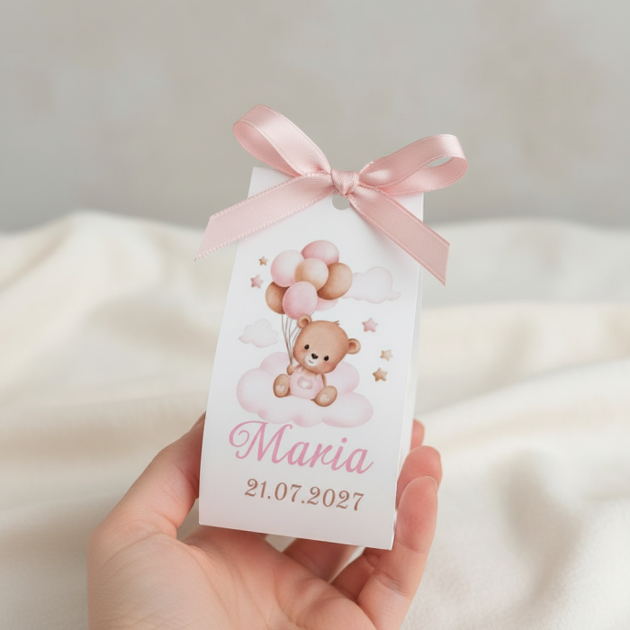 Marturii  botez LUMANARE BUBBLE (model ursulet) [5]