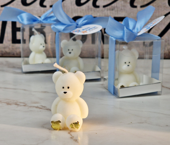 Marturii botez LUMANARE URSULET BLUE [9]