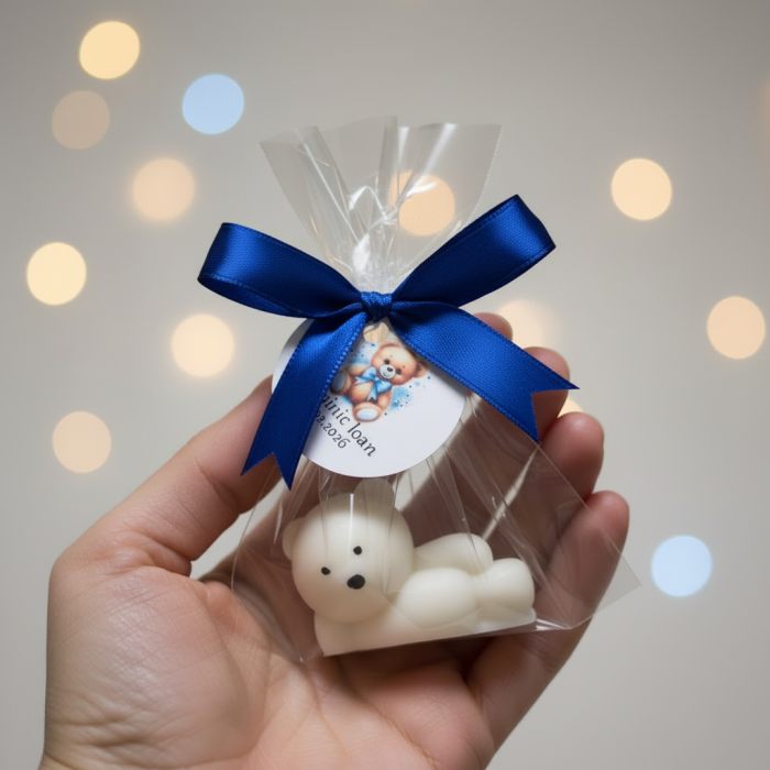 Marturii botez LUMANARE URSULET (ROYAL BLUE) [2]