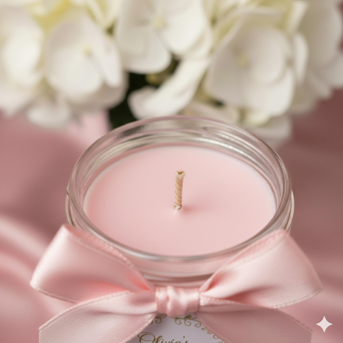 Marturii lumanare parfumata în borcan ROZ [3]