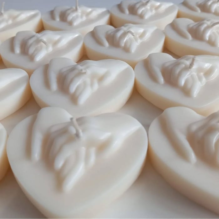 Mărturii nuntă lumânare inimă cu mâini împreunate [9]