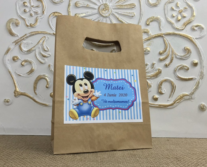 Punga botez Mickey Baby (model kraft) [4]