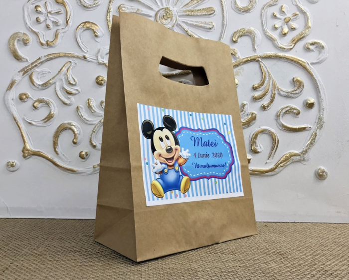 Punga botez Mickey Baby (model kraft) [2]