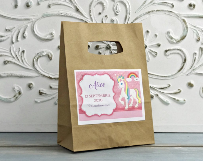 Punga botez UNICORN (model kraft) [3]