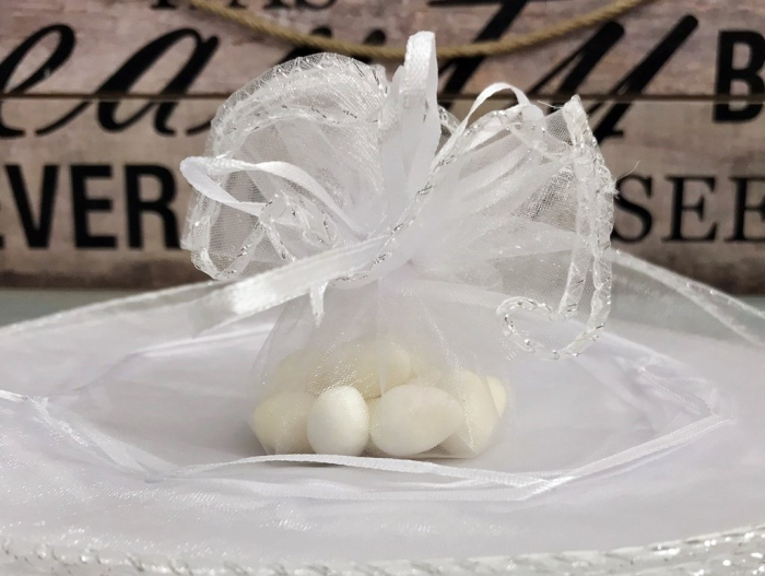 Saculet organza ALB [2]