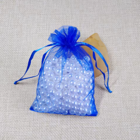 Saculet organza ALBASTRU  (9 cm x 7 cm) [1]