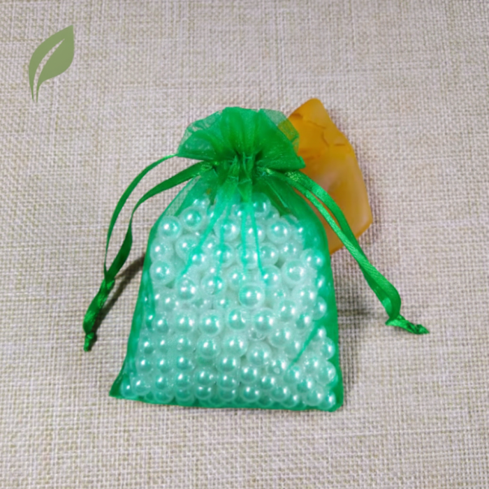 Saculet organza VERDE  (9 cm x 7 cm) [3]