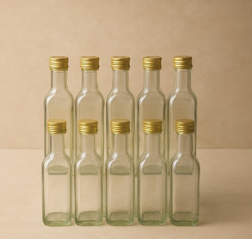 Set 10 buc sticle 100 ml cu dop metalic [4]