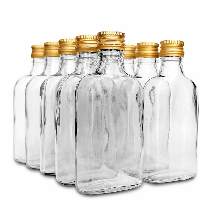 Set 10 buc sticle FLASK 100 ml cu dop metalic [2]