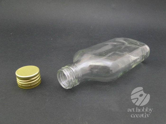 Set 10 buc sticle FLASK 200 ml cu dop metalic [7]