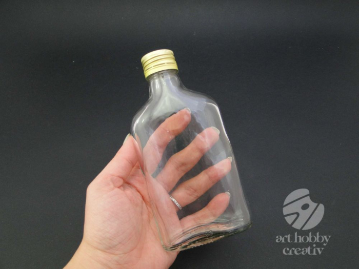 Set 10 buc sticle FLASK 200 ml cu dop metalic [6]