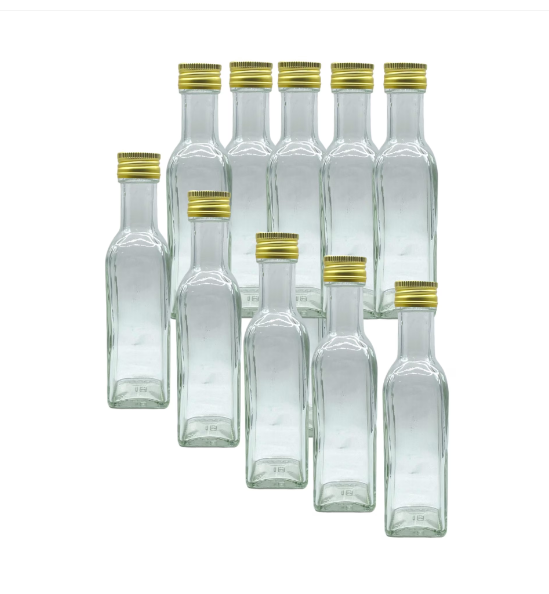 Set 10 buc sticle 100 ml cu dop metalic [1]