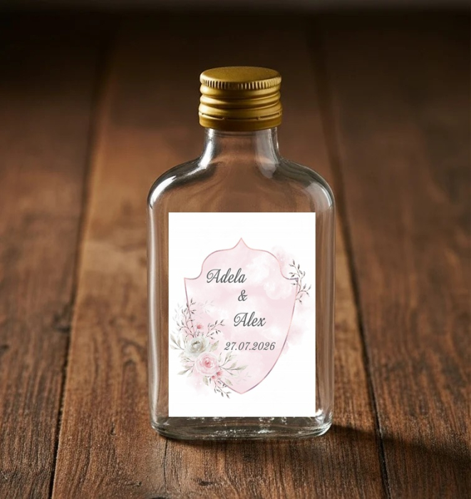 Sticla 100 ml + dop metalic model floral [1]