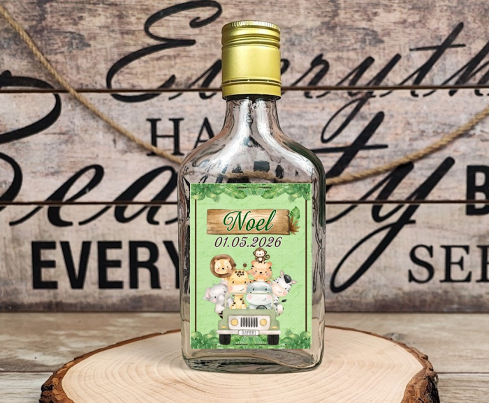 Sticla Flask 100 ml + dop metalic - model SAFARI [1]