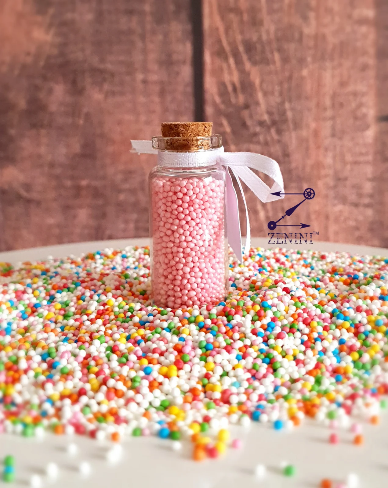 Sticlute cu drajeuri perla ROZ [2]