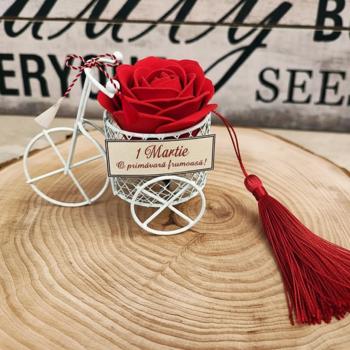 Martisor Bicicleta cu Trandafir de Sapun [2]